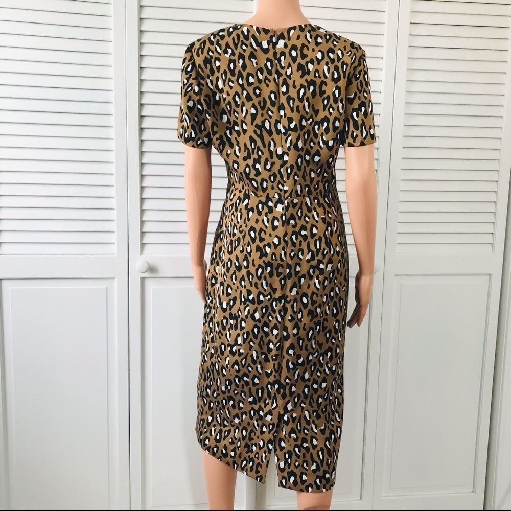 DIANE VON FURSTENBERG Leopard Print Shift Dress Size 8 - Picture 8 of 9
